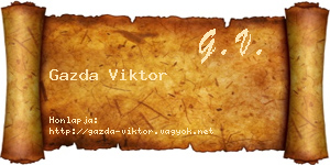 Gazda Viktor névjegykártya